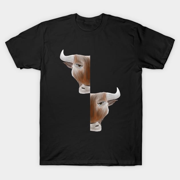 half cow T-Shirt by maredesign90